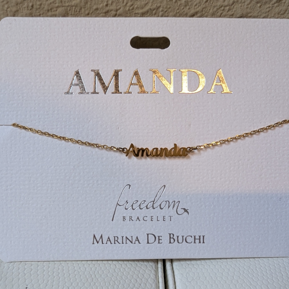 Gold Personalized Script Bracelet